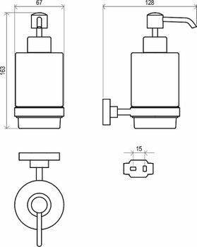 Дозатор для жидкого мыла Ravak Chrome X07P223 Хром — фото 4, Дозаторы