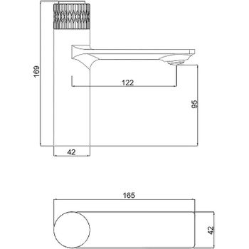 Смеситель для раковины Orange Push M01-021cr Хром — фото 8, Смесители для раковины