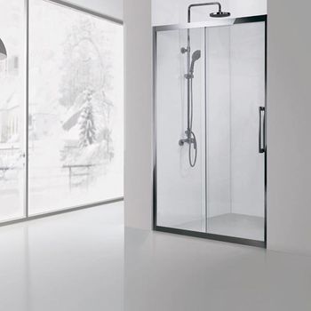 Душевая дверь Aquanet Delta NPE6121 140 00183846 профиль Хром стекло прозрачное — фото 1, Раздвижные душевые двери