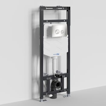 Инсталляция WasserKRAFT Alme 15TLT.010.ME.BN01 для унитаза с клавишей смыва Никель — фото 2, Инсталляции для унитазов