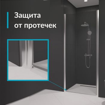 Душевая дверь  80*195 RGW Dolphin TN-03 Хром/Прозрачное/6 мм (Easy) — фото 4, Распашные душевые двери