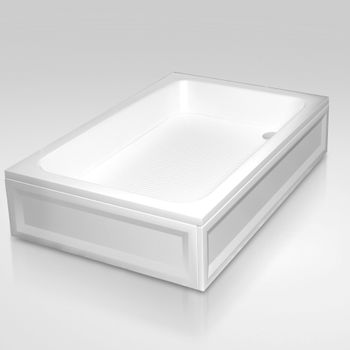 Душевой поддон INRAIN OLU-7090  Прямоугольный 70*90(+ сифон, экран, стеллаж) — фото 1, Акриловые душевые поддоны