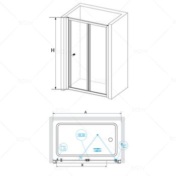 Душевая дверь (86-91)*185 RGW CL-21 Хром/Прозрачное/4 мм (Easy) — фото 4, Складные душевые двери