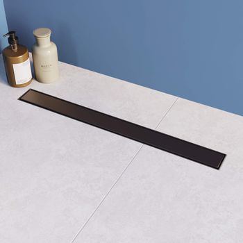 Душевой лоток прямой INRAIN SRL-31-60 600 Ø 50 мм черный — фото 1, Душевые лотки