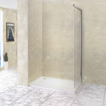 Боковая панель 100*195 RGW Z-22 Хром/Прозрачное/6 мм для LE-12 (Easy) — фото 1, Боковые стенки