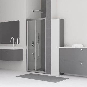 Душевая дверь (86-91)*185 RGW CL-21 Хром/Прозрачное/4 мм (Easy) — фото 2, Складные душевые двери