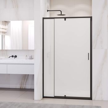 Душевая дверь  90-100*195 RGW PA-008-B Чёрный/Матовое/6 мм (Easy) — фото 1, Распашные душевые двери