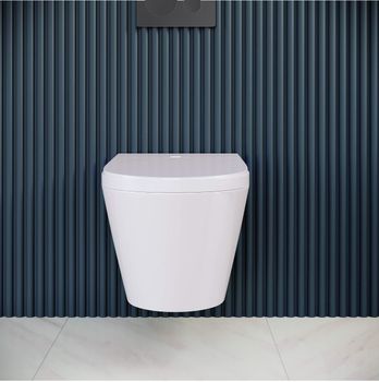 Унитаз умный подвесной c черной кнопкой RGW SW-70-B  белый  (с инсталляцией и кнопкой смыва) 2 уп) — фото 3, Умные унитазы