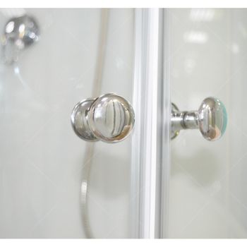 Душевая кабина 100*100*200 RGW AN-208 Полукруг/Мат.хром/Прозрачное/5 мм (3 уп.) — фото 6, Душевые кабины