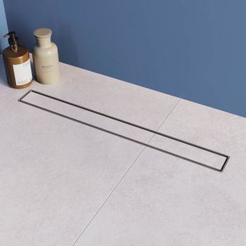 Душевой лоток Drain Leo-11-40 прямой 400 хром Ø 40 мм на ножках, с переходником 40/50 — фото 2, Душевые лотки