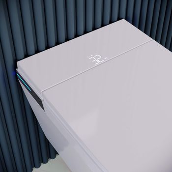 Унитаз умный подвесной c черной кнопкой RGW SW-70-B  белый  (с инсталляцией и кнопкой смыва) 2 уп) — фото 6, Умные унитазы