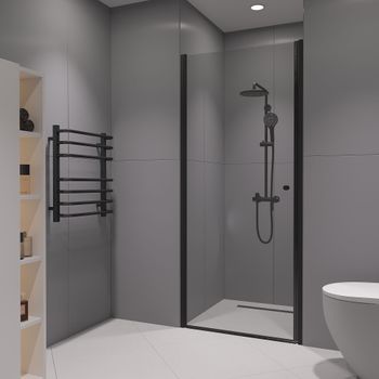 Душевая дверь  90*195 RGW Dolphin TN-03-B Чёрный/Прозрачное/6 мм (Easy) — фото 7, Распашные душевые двери