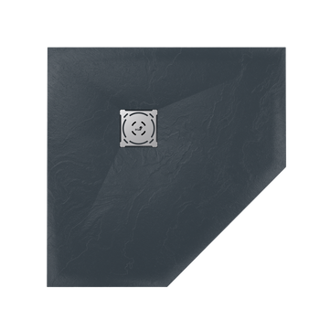 Душевой поддон  80*80*2,3 RGW ST/T*-0088G Графит/Трапеция Ø 90 мм Каменный — фото 2, Душевые поддоны из искусственного камня