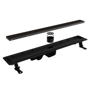 Душевой лоток прямой INRAIN SRL-31-60 600 Ø 50 мм черный — фото 3, Душевые лотки