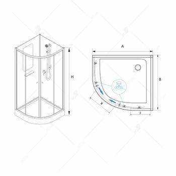 Душевая кабина 100*100*200 RGW AN-208 Полукруг/Мат.хром/Прозрачное/5 мм (3 уп.) — фото 14, Душевые кабины