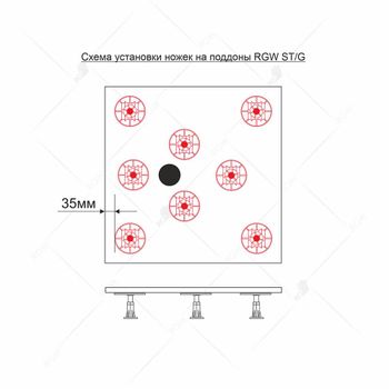 Ножки INRAIN IN LW-10  — фото 4, Комплектующие для поддонов