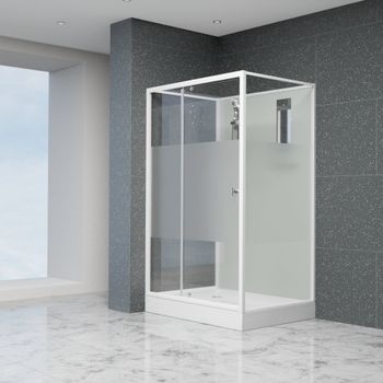 Душевая кабина  90*120*200 RGW AN-207 Прямоуг./Белый/Frost Line/5 мм (3 уп.) — фото 2, Душевые кабины