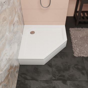 Душевой поддон  90*90*3.5 h 22 RGW STYLE Белый/Трапеция Ø 60 мм  (FW5-8) — фото 2, Акриловые душевые поддоны