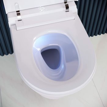 Унитаз умный подвесной c черной кнопкой RGW SW-70-B  белый  (с инсталляцией и кнопкой смыва) 2 уп) — фото 5, Умные унитазы