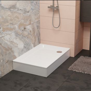 Душевой поддон  90*100*3,5 h22 RGW STYLE /Прямоуг Ø 90 мм  (FW5-8) — фото 1, Акриловые душевые поддоны