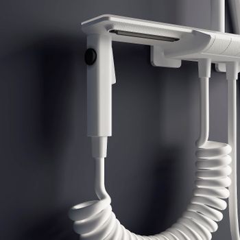 Душевая стойка RGW SP-35-W Белая Головной душ/Термостат (Гигиенический душ) — фото 7, Душевые стойки