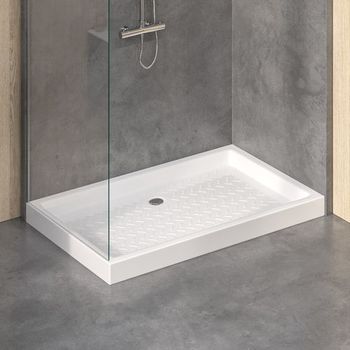 Душевой поддон  80*140*10 RGW CR-148 /Прямоуг Ø 60 мм Керамический — фото 1, Керамические душевые поддоны