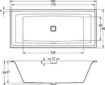Акриловая ванна Riho Still Square 180х80 B099003005 (BR0100500K00130) LED R без гидромассажа — фото 7, Акриловые ванны