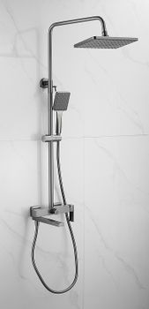 Душевая система Belz B613-3 B24613-3 Вороненая сталь — фото 4, Душевые стойки