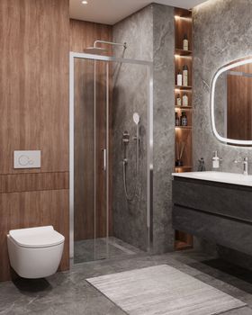 Душевая дверь CEZARES MOLVENO-BF-3-100-C-Cr-IV — фото 2, Душевые двери в нишу