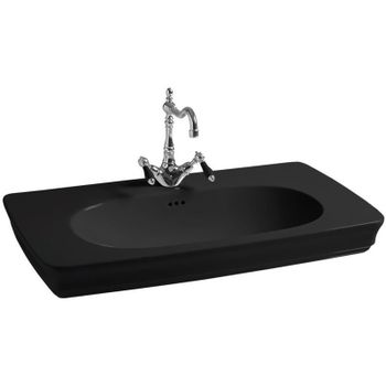 Раковина Artceram Civitas 90 CIL002 03 00 Черная — фото 1, Раковины подвесные