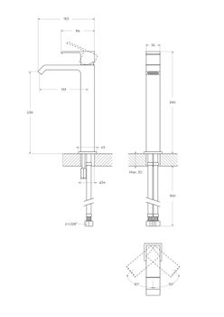 Смеситель для накладной раковины CEZARES PORTA-LC-BIO — фото 2, Смесители для раковины