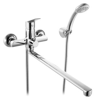 Смеситель для ванны Milardo Nelson NELSBLCM10 универсальный хром — фото 1, Смеситель для ванны