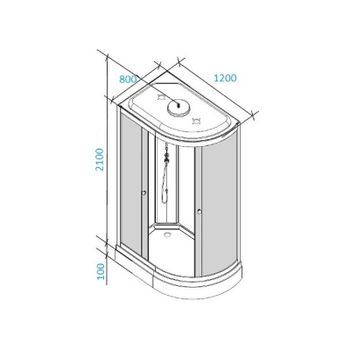 Душевая кабина Parly Effect 120x80 EF1231L без гидромассажа — фото 6, Душевые кабины