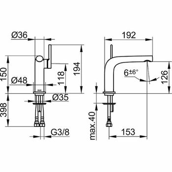 Смеситель для раковины Keuco Edition 400 51504 010102 Хром — фото 3, Смесители для раковины