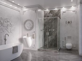 Душевой уголок Ambassador Forsa 140х120 17021109AX-120AX профиль Хром стекло прозрачное — фото 6, Прямоугольные душевые уголки