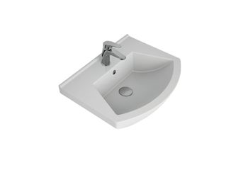 АЛЬФА, 55 см, мебельный умывальник, керамический — фото 4, Мини-раковины