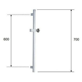 Душевая штанга Remer 317SBG Золото брашированное — фото 2, Штанги для душа