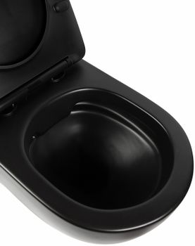 Унитаз Bond F01-108 подвесной Черный с сиденьем Микролифт — фото 8, Подвесные унитазы