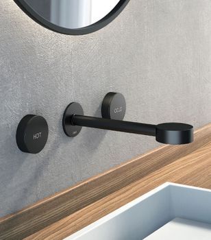 Смеситель для раковины Cisal Slim SM01351040 Черный матовый — фото 3, Смесители для раковины