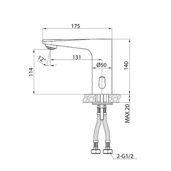 Смеситель для раковины Iddis Pulse PULSBS3i86 Хром глянцевый — фото 2, Смесители для раковины
