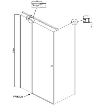 Душевой уголок Ambassador Nord 120х80 13011107 профиль Хром стекло прозрачное — фото 8, Прямоугольные душевые уголки