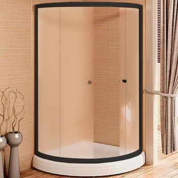 Душевой уголок Radomir Найт 100x100 1-03-6-0-0-0031 профиль Черный стекло матовое — фото 1, Душевые уголки четверть круга