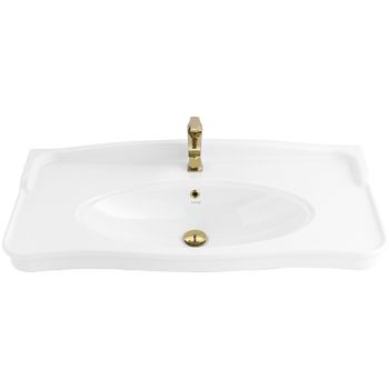 Раковина Creavit Antik 100 AN100-00CB00E-0000 Белая — фото 1, Раковины встраиваемые сверху