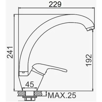 Смеситель для кухни D-Lin D150411-C Белый матовый — фото 2, Смесители для кухни