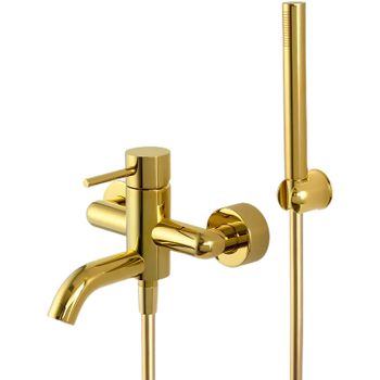 Смеситель для ванны Remer X-Style X02DO Золото глянцевое — фото 1, Смеситель для ванны