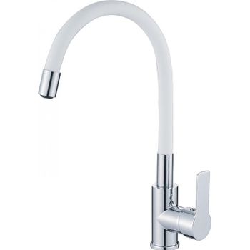 Смеситель для кухни Haiba HB70112-8 Хром Белый — фото 1, Смесители для кухни