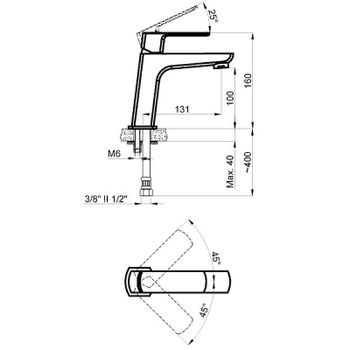 Смеситель для раковины Azario Viano AZ-15964501 Хром — фото 2, Смесители для раковины