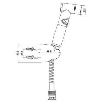 Гигиенический душ E.C.A. 402111044C1EX Черный матовый — фото 2, Гигиенические души
