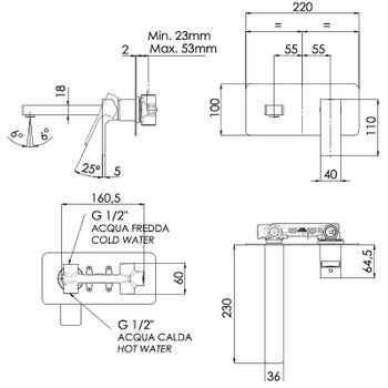 Смеситель для раковины Remer Absolute AU15LNO Черный матовый — фото 2, Смесители для раковины