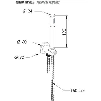 Душевой гарнитур Remer SS337M317MM Нержавеющая сталь — фото 2, Душевые гарнитуры